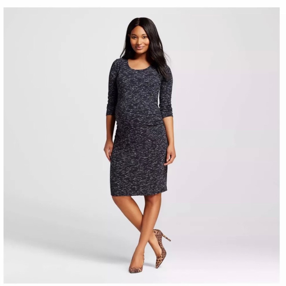 Women Maternity 3/4" Sleeve T-Shirt Dress LARGE